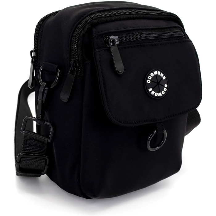 Сумка для собак COOWONE Leckerli-Tasche, чорна, водонепроникна, з тримачем для відходів, регульований плечовий ремінь, для дресирування, прогулянок