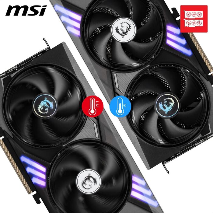 Відеокарта MSI GeForce RTX 5060 Ti Gaming Trio OC 8GB GDDR7, PCIe 5.0, Boost 2647 MHz