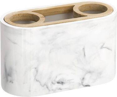 Тримач для зубних щіток Shinowa з 3 відсіками, електричний, з піддоном для води, органайзер для ванної кімнати, білий