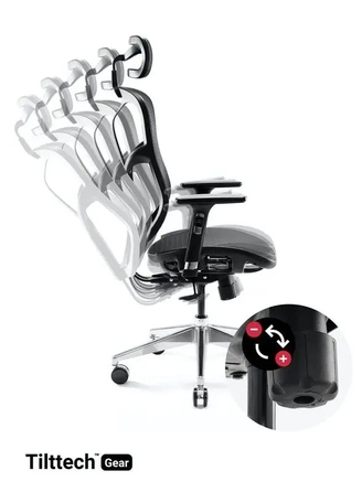 Ергономічне крісло Diablo Chairs V-Basic, тканина, чорне