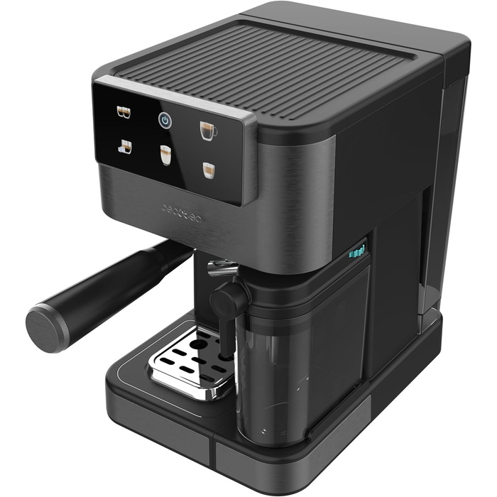 Кавомашина еспресо Cecotec Power Espresso 1350 Вт, 20 Бар, сенсорний дисплей, резервуар 1.5 л, капучинатор, подвійний холдер (ColdBrew Latte Dark)
