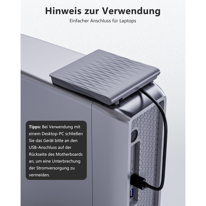 Зовнішній DVD/CD привід DANGZW USB 3.0 Type-C, портативний DVD-брунер та плеєр для ноутбука та ПК, сумісність з Windows, MacOS, Linux (сірий)