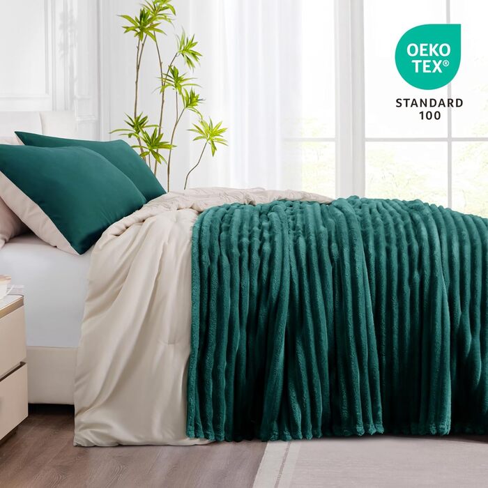 Плед RUIKASI фланелевий, 150x200 см, зелений. М'який, теплий плед для дивана, софи, декору інтер'єру, кімнати. Плед для дому, теплий плед, ковдра.