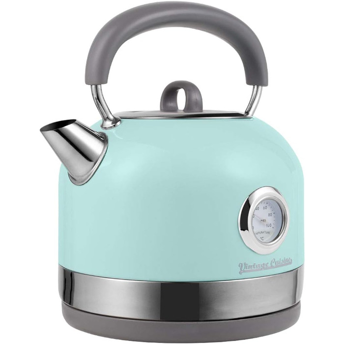 Електричний чайник Vintage Cuisine з термометром (м'ятний колір)