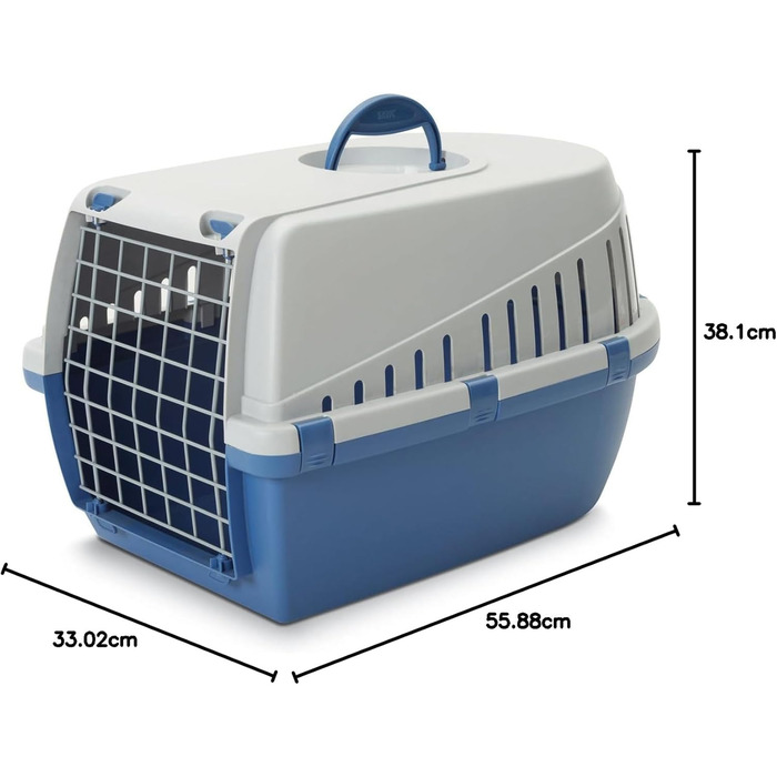 Транспортний бокс для тварин Savic Trotter 2, антрацит/сірий, 56x38x33 см