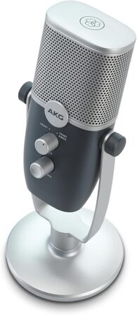 AKG Ara USB-C конденсаторний мікрофон для подкастів, відео, геймінгу та стрімінгу, синьо-сріблястий