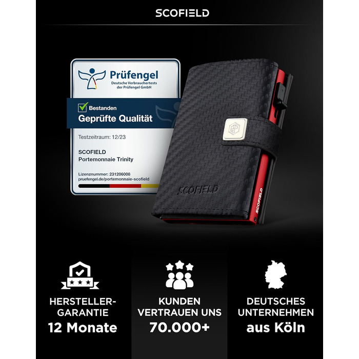 Чоловічий гаманець SF SCOFIELD з відділом для монет | Тонкий гаманець на 9-11 карт | RFID захист | Гаманець-картхолдер | Гаманець для чоловіків | Розумний гаманець | Чоловічий картхолдер | Гаманець Slim | Картодзерж з відділом для монет Mini (Carbon - Fir