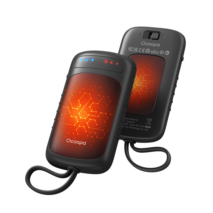 Електричний грієчка OCOOPA DuoHeat: 8 годин роботи, 67г, для кемпінгу, полювання, подарунок чоловікам