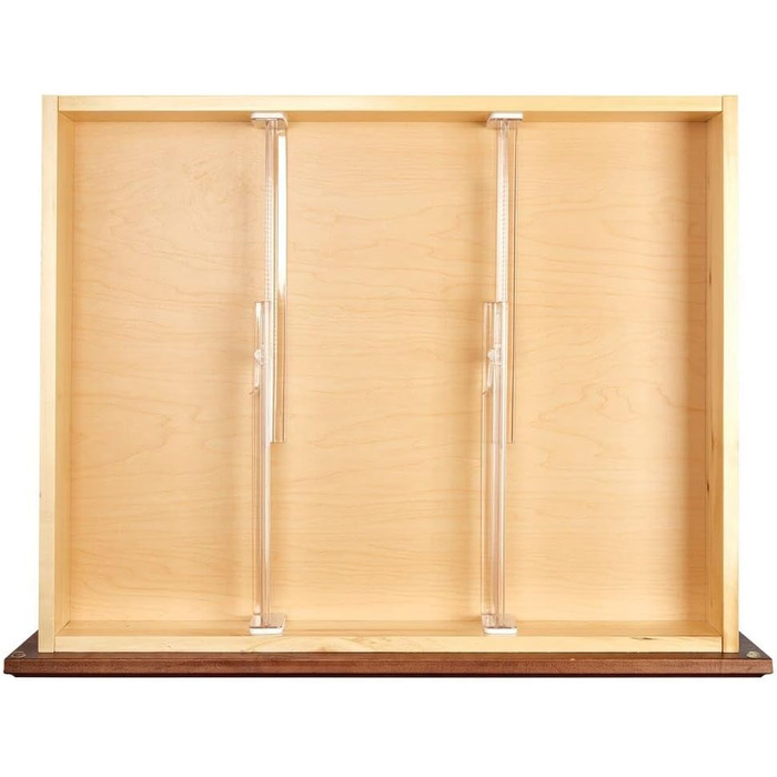 mDesign 8-Piece Adjustable Drawer Organizer – Practical Drawer Divider for Cabinet and Dresser – Flexible Plastic Compartmentalizer – Clear