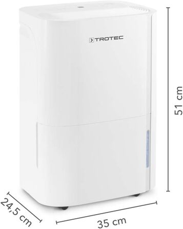 Електричний осушувач повітря Trotec TTK 66 E – продуктивність 24 л/день – площа 50 м² / 125 м³ – з автовимкненням – для квартири та спальні