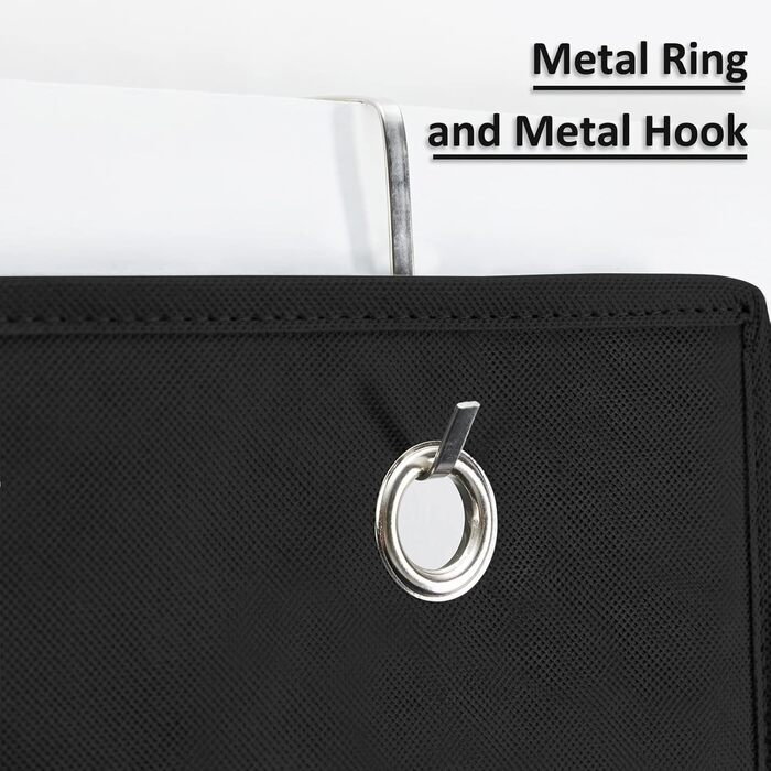 Органайзер для дверей Youdenova з 4 кишенями та 2 гачками, настінна полиця-органайзер для ванної, спальні, дитячої кімнати, чорний