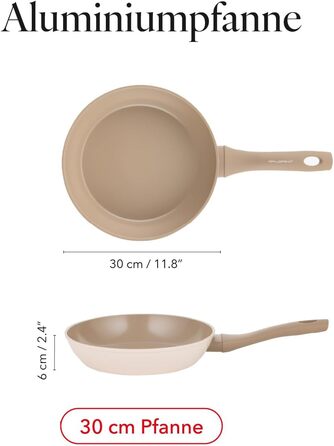 Набір сковорідок Florina Bratpfannen з нержавіючої сталі (20, 24, 28 см) | 3 шт. | 3-шарова конструкція | Алюмінієвий сердечник | Для духовки | Ергономічна ручка | З дзеркальним блиском | Для всіх типів плит