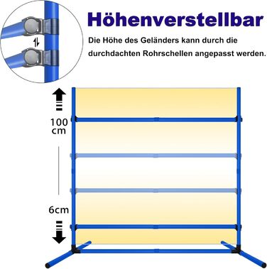 Набір для аджиліті для собак 4-TLG, обладнання для собачого спорту, регульована висота, з сумкою, PVC, блакитний