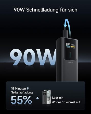 Power Bank CUKTECH 10 100W з Digital Display, 10000mAh - для iPhone, Samsung, iPad, Xiaomi, MacBook та інших