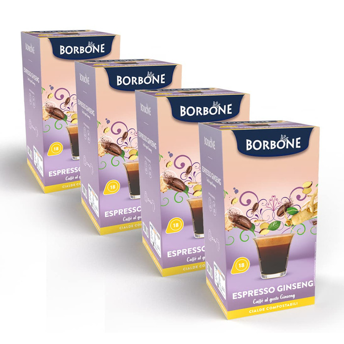 Кавові пади Caffè Borbone Rossa (Червона суміш) з женьшенем, ESE 44 мм, біорозкладні, 150 шт