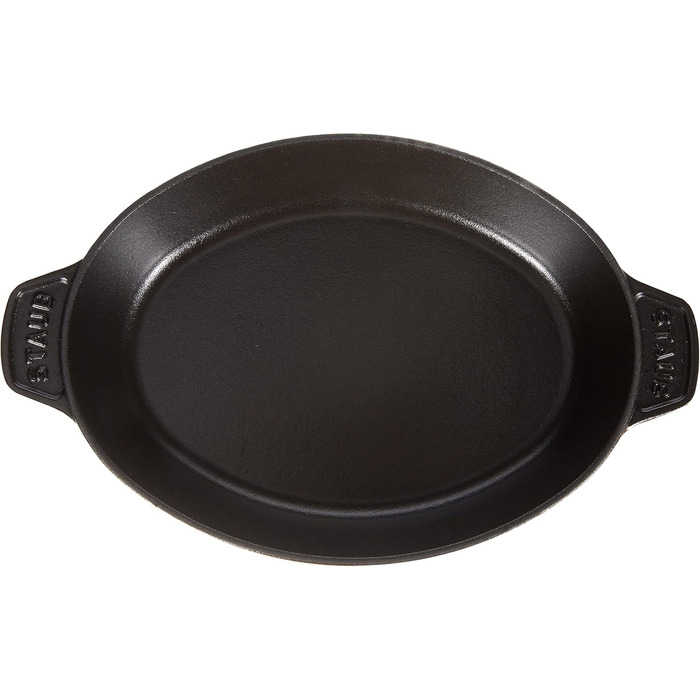 STAUB Овальна форма для запікання з кришкою, 23 см, 1 л, чавун, чорна, для всіх типів плит та духовки, індукція