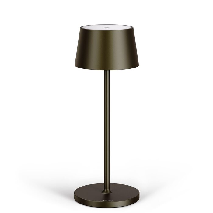 Стильна бездротова настільна лампа Stilosa LED з акумулятором, димуванням, сенсорним керуванням, USB-C зарядкою, чорний тропічний (основа 30 см)