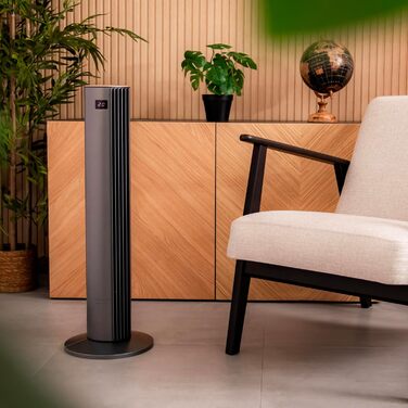 Турбовентилятор Cecotec EnergySilence 9090 Skyline, 76 см, білий, з пультом керування та дисплеєм