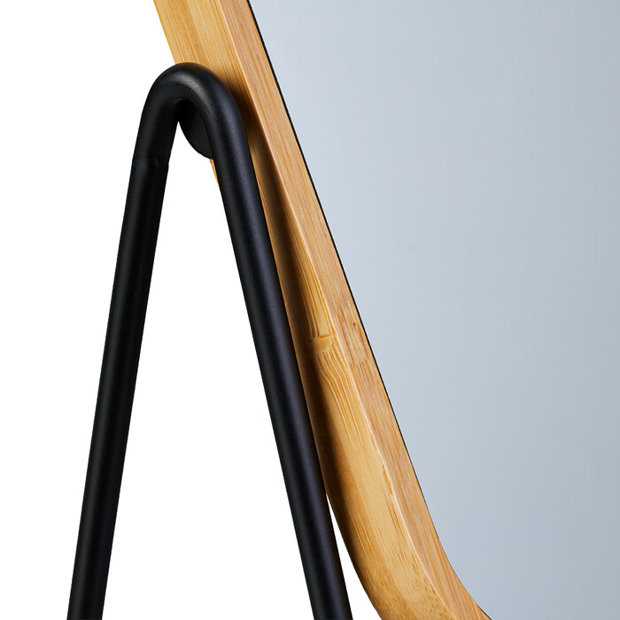 Relaxdays Table Mirror with Bamboo Frame