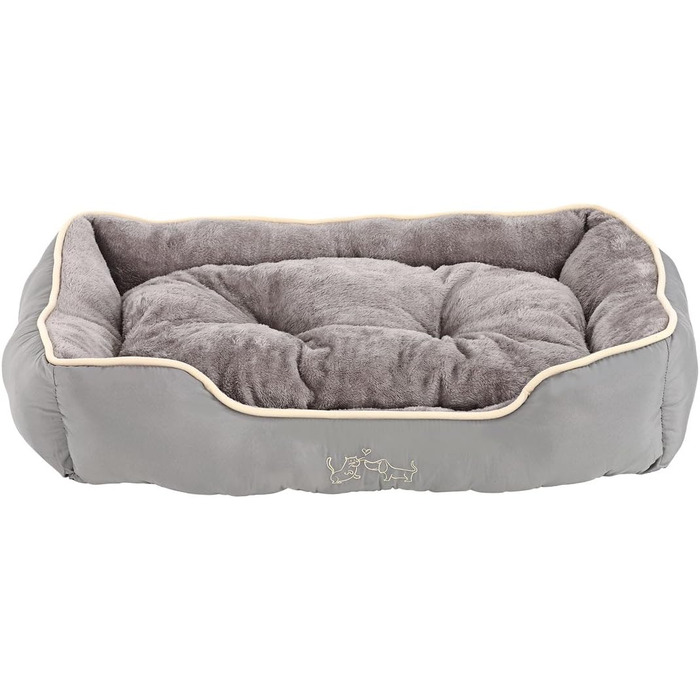 Килимок для собак та котів Dehner Lieblinge Sammy, 61x48x18 см, поліестер (сірий), розмір L 75x58x19 см