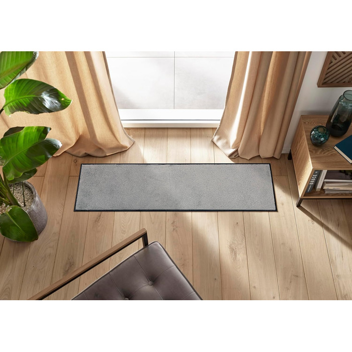 Килимок для підлоги Wash+Dry Cool Grey 35x120 см, сірий, для дому та вулиці, праний