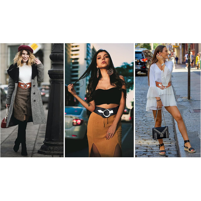 Жіночий еластичний пояс-гумка Vanessa & Melissa, ширина 6 см, срібна пряжка, чорний, 75 см (75-90 см талія)