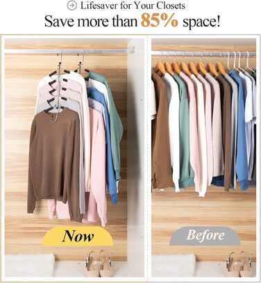 2 шт. Плечики для одягу економії місця з неслизьким покриттям. Організація шафи та зберігання для пальто, штанів, шарфів, краваток. Cxeuhk022bk2