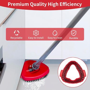 Змінна насадка для швабри O-Cedar EasyWring Spin Mop, мікрофібра, трикутна, жорсткі щетини, для ванної, кухні, басейну, скла та плитки, 2 шт.