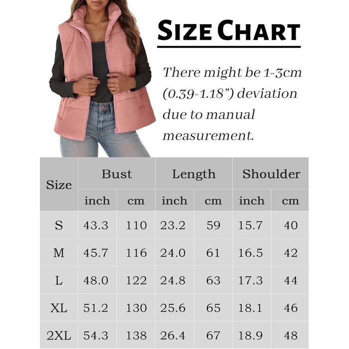 Жіноча тепла безрукавка FEOYA: коротка, з високим коміром, утеплена, рожевого кольору