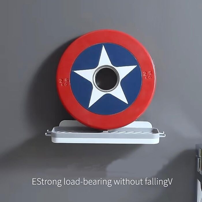 Підставка для мила з піддоном, сіра. Без свердління. Для душу, кухні, ванної кімнати