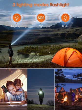 Портативний зарядний акумулятор 52800 mAh з сонячною зарядкою та бездротовою зарядкою, водонепроникний, 5 виходів, 3 входи, ліхтарик, карабін, QC 30W та USB-C PD 20W для мобільних телефонів (Оранжевий)