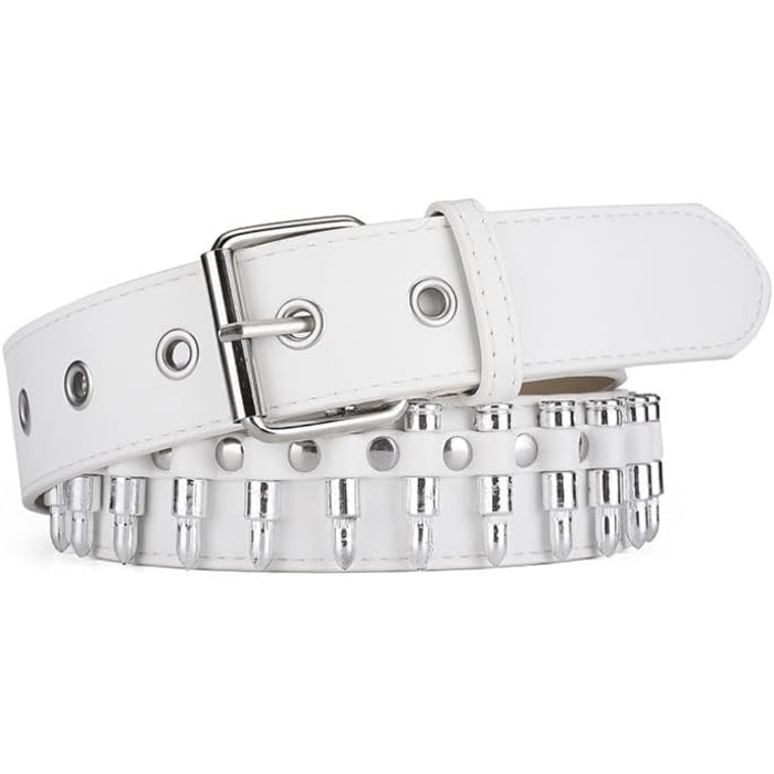 Металевий ремінь з пірсингом у стилі панк-рок для жінок та чоловіків