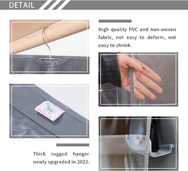 zebricolo 2 Pieces, storage handbags, large, bag storage, space-saving, handbag organizer, grey, handbag storage 2 PCS Storage Handbags-8 Pockets-grey