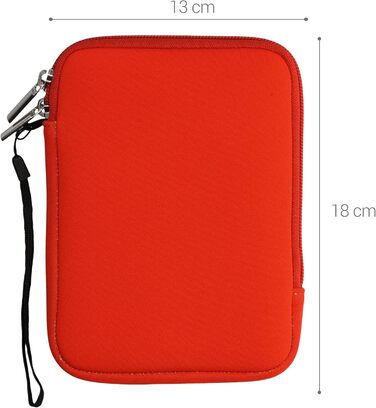 Чохол для eReader kwmobile - Неопренова сумка-чохол, захисний кейс - 17 x 12 x 2 см, внутрішні розміри 6' eReader (6' eReader, помаранчевий)