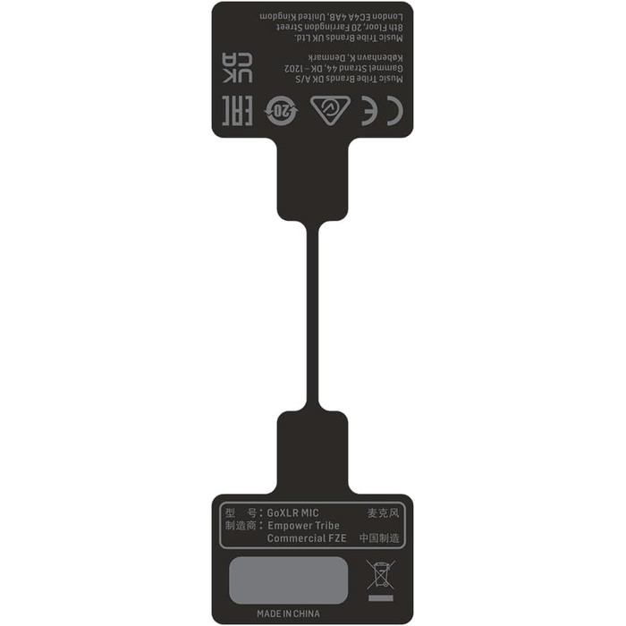 TC Helicon GoXLR MIC - Динамічний мікрофон для стрімінгу та бродкасту з вбудованим поп-фільтром, чорний