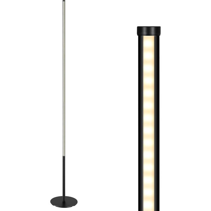 LED торшер EDISHINE для вітальні, спальні та офісу: диммування, тепле світло 3000K, 1100 люмен, 147 см