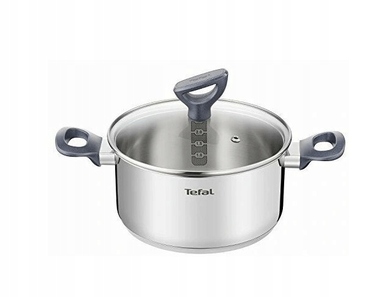 Каструля Tefal Daily Cook G7124614, нержавіюча сталь, 5 л, для індукційних плит