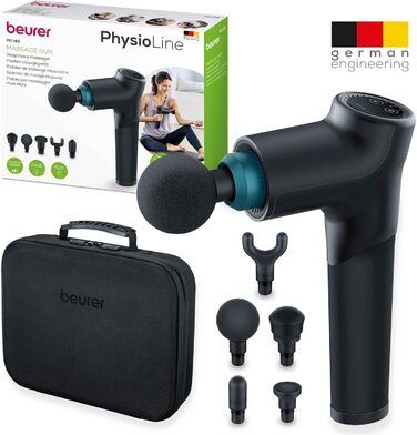 Beurer MG 99 Massage Gun - Percussion Muscle Massager with 4 Attachments, 5 Intensity Levels & Rechargeable Battery (Pro Edition)