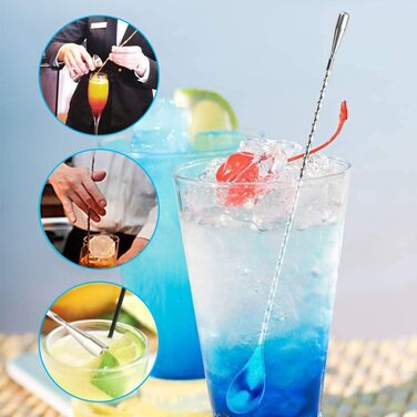 Набір з 4 коктейльних ложок Barlöffel, 30 см, нержавіюча сталь, для Мартіні, лате макіато та шейкерів