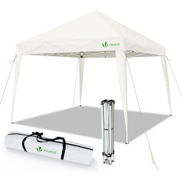VOUNOT® Folding Gazebo 3x3m, with 4 Sandbags, Pop Up Gazebo, UV Protection 50+, (Cream White)