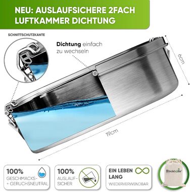 Log Cabin Personalized Stainless Steel Lunch Box with Engraving | 1200 ml | Lunchbox with Name, Bento Box for Kids, Adults, Lunchbox with 3 Compartments, Meal Prep Boxes, Customizable Lunchbox