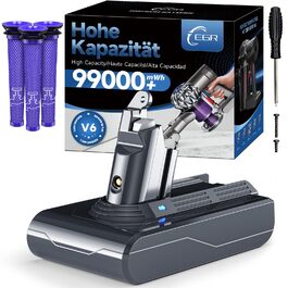 Акумулятор для пилососа Dyson Absolute/Animal/Motorhead/Fluffy SV10 V6 (5 фільтрів + 2 гвинти)