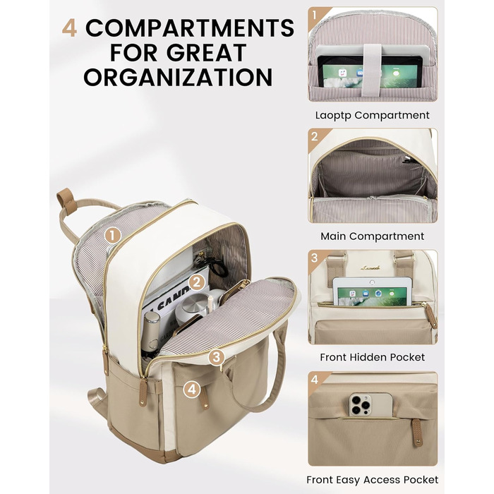 LOVEVOOK Рюкзак для жінок, 15.6