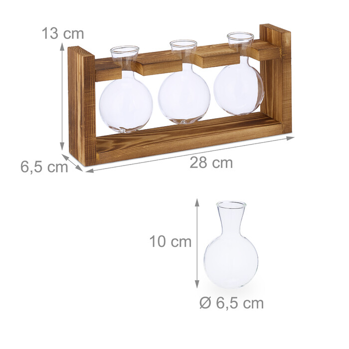 Relaxdays Reagent Tube Vase with Stand