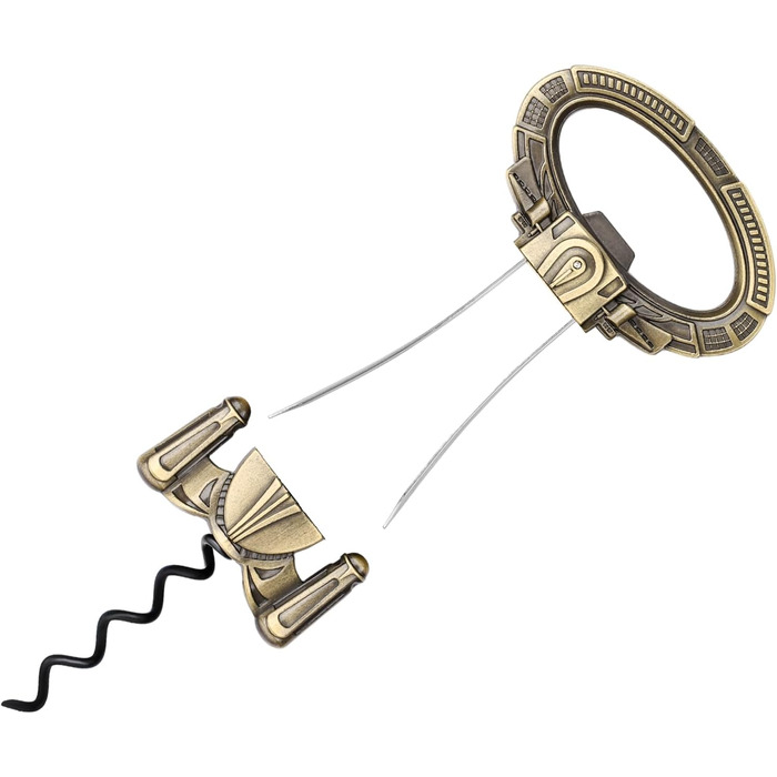 Відкривачка для вина LKKCHER з двома зубцями, для старих винних пляшок, професійна, бронзова з подарунковою коробкою та листівкою