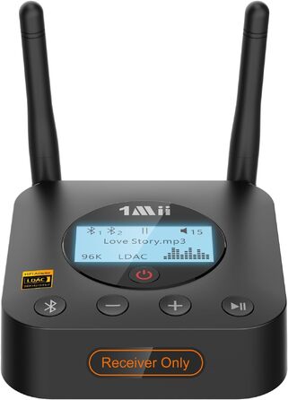 Bluetooth-ресивер 1Mii B06Pro+ для стереосистем з підтримкою LDAC та aptX HD, чорний
