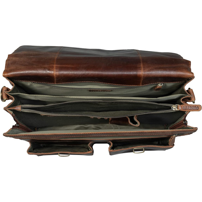 Сумка для ноутбука Leabags Leder Aktentasche чоловіча шкіряна до 15