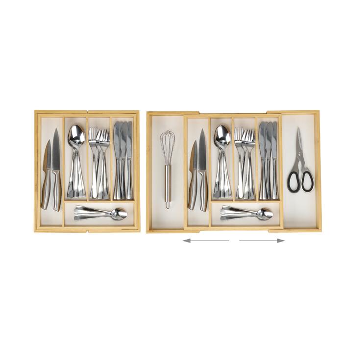 Relaxdays Extendable Cutlery Box