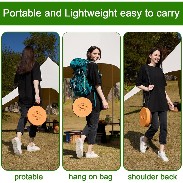 Складаний стілець XXL з подушкою, портативний для дорослих, міцний (1000 фунтів), для кемпінгу, подорожей та відпочинку на природі