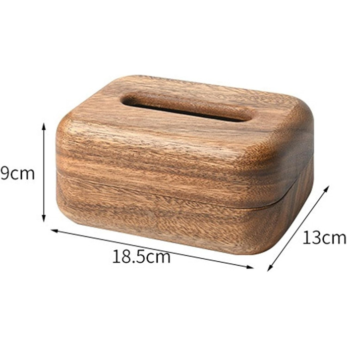 DIANXI Tissue Box Halter Walnut Bread Tissue Box, Solid Wood Living Room Desktop Paper Box, Solid Wood Napkin Box, Restaurant Tissue Box Tissue Dispenser Box